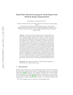 Dual-Task Mutual Learning for Semi-Supervised Medical Image Segmentation