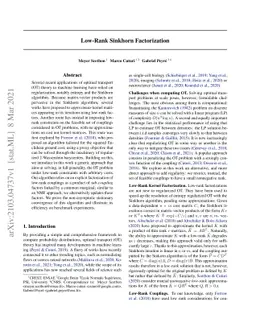 Low-Rank Sinkhorn Factorization