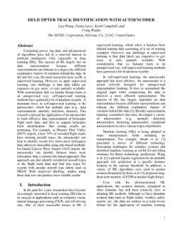 Helicopter Track Identification with Autoencoder