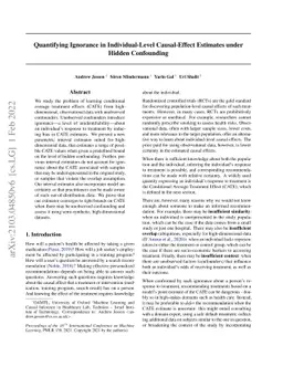 Quantifying Ignorance in Individual-Level Causal-Effect Estimates under
  Hidden Confounding