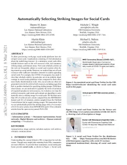 Automatically Selecting Striking Images for Social Cards