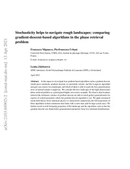 Stochasticity helps to navigate rough landscapes: comparing
  gradient-descent-based algorithms in the phase retrieval problem