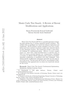 Monte Carlo Tree Search: A Review of Recent Modifications and
  Applications