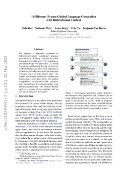 InFillmore: Frame-Guided Language Generation with Bidirectional Context