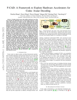 F-CAD: A Framework to Explore Hardware Accelerators for Codec Avatar
  Decoding