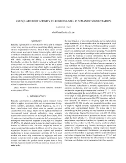 Use square root affinity to regress labels in semantic segmentation