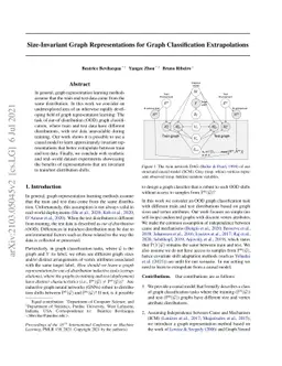 Size-Invariant Graph Representations for Graph Classification
  Extrapolations