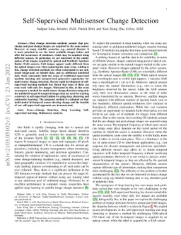 Self-Supervised Multisensor Change Detection