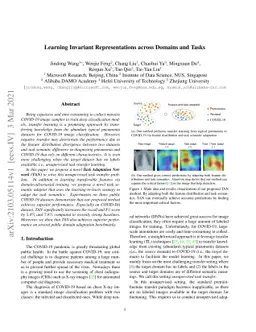 Learning Invariant Representations across Domains and Tasks
