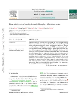 Deep reinforcement learning in medical imaging: A literature review
