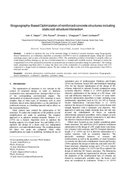 Biogeography-Based Optimization of RC structures including static
  soil-structure interaction