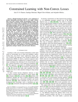 Constrained Learning with Non-Convex Losses