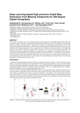 Deep Learning-based High-precision Depth Map Estimation from Missing
  Viewpoints for 360 Degree Digital Holography