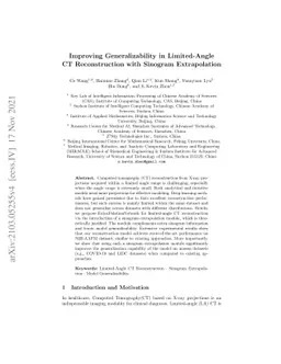 Improving Generalizability in Limited-Angle CT Reconstruction with
  Sinogram Extrapolation