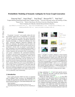 Probabilistic Modeling of Semantic Ambiguity for Scene Graph Generation