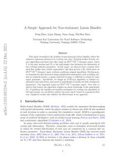 A Simple Approach for Non-stationary Linear Bandits