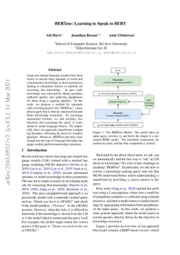 BERTese: Learning to Speak to BERT