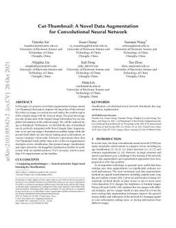Cut-Thumbnail: A Novel Data Augmentation for Convolutional Neural
  Network