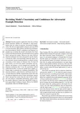 Revisiting Model's Uncertainty and Confidences for Adversarial Example
  Detection