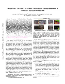 ChangeSim: Towards End-to-End Online Scene Change Detection in
  Industrial Indoor Environments