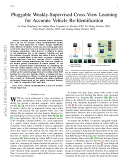 Pluggable Weakly-Supervised Cross-View Learning for Accurate Vehicle
  Re-Identification