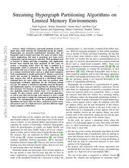 Streaming Hypergraph Partitioning Algorithms on Limited Memory
  Environments