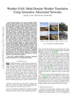 Weather GAN: Multi-Domain Weather Translation Using Generative
  Adversarial Networks
