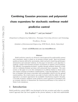 Combining Gaussian processes and polynomial chaos expansions for
  stochastic nonlinear model predictive control