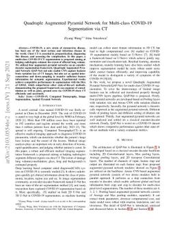 Quadruple Augmented Pyramid Network for Multi-class COVID-19
  Segmentation via CT