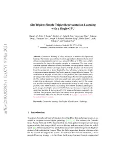 SimTriplet: Simple Triplet Representation Learning with a Single GPU