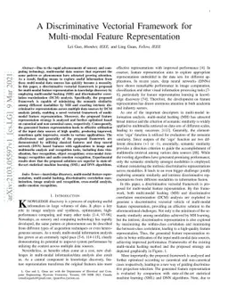 A Discriminative Vectorial Framework for Multi-modal Feature
  Representation