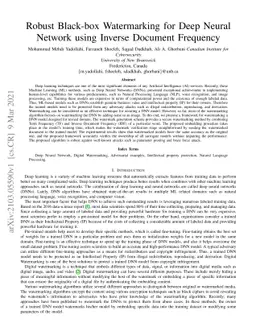 Robust Black-box Watermarking for Deep NeuralNetwork using Inverse
  Document Frequency