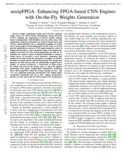 unzipFPGA: Enhancing FPGA-based CNN Engines with On-the-Fly Weights
  Generation