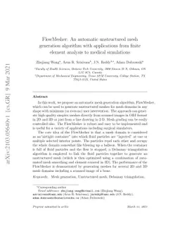 FlowMesher: An automatic unstructured mesh generation algorithm with
  applications from finite element analysis to medical simulations