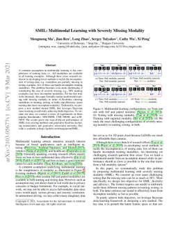 SMIL: Multimodal Learning with Severely Missing Modality