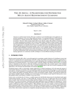 The AI Arena: A Framework for Distributed Multi-Agent Reinforcement
  Learning