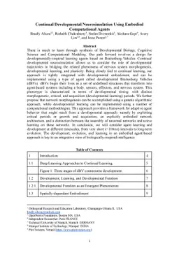 Continual Developmental Neurosimulation Using Embodied Computational
  Agents