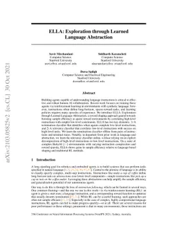 ELLA: Exploration through Learned Language Abstraction