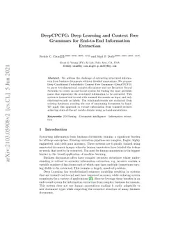 DeepCPCFG: Deep Learning and Context Free Grammars for End-to-End
  Information Extraction