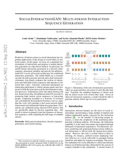 SocialInteractionGAN: Multi-person Interaction Sequence Generation