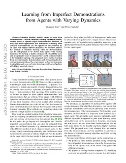 Learning from Imperfect Demonstrations from Agents with Varying Dynamics
