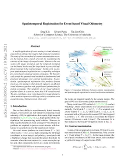 Spatiotemporal Registration for Event-based Visual Odometry