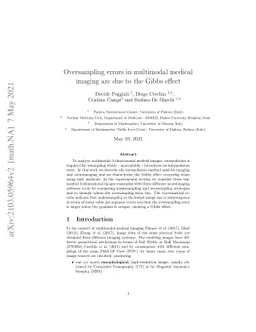 Oversampling errors in multimodal medical imaging are due to the Gibbs
  effect