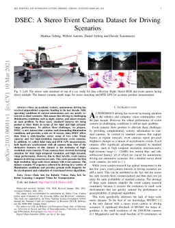 DSEC: A Stereo Event Camera Dataset for Driving Scenarios