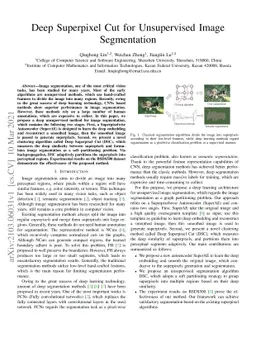 Deep Superpixel Cut for Unsupervised Image Segmentation