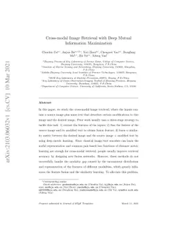 Cross-modal Image Retrieval with Deep Mutual Information Maximization
