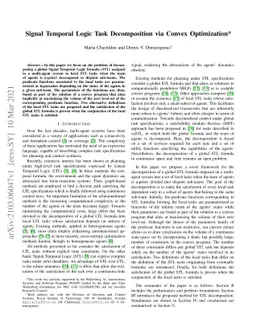 Signal Temporal Logic Task Decomposition via Convex Optimization
