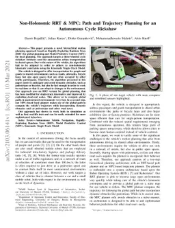 Non-Holonomic RRT & MPC: Path and Trajectory Planning for an Autonomous
  Cycle Rickshaw
