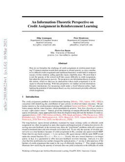 An Information-Theoretic Perspective on Credit Assignment in
  Reinforcement Learning
