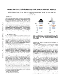 Quantization-Guided Training for Compact TinyML Models